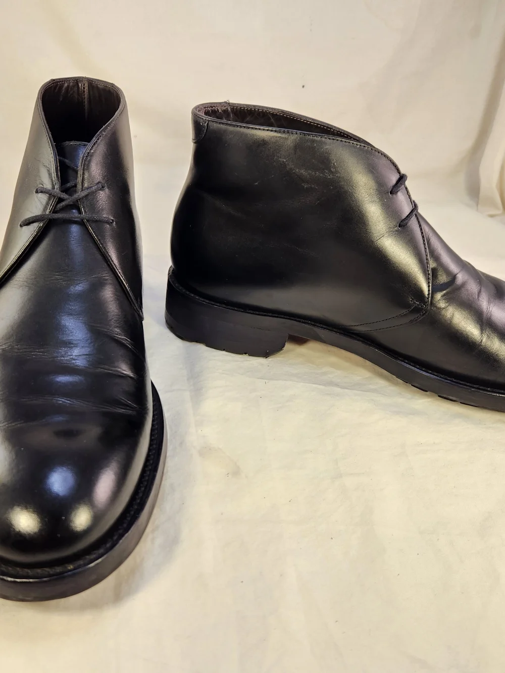 TO BOOT NEW YORK ADAM DERRICK MEN CHUKKA BLACK LEATHER SIZE 10